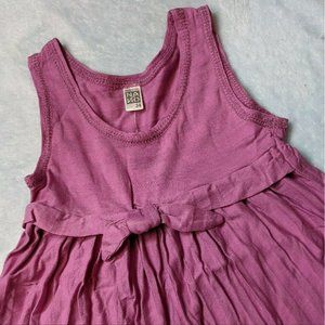 NWT NANO BABY Cotton Dress Purple Pleated Sleeveless Tunic 24m